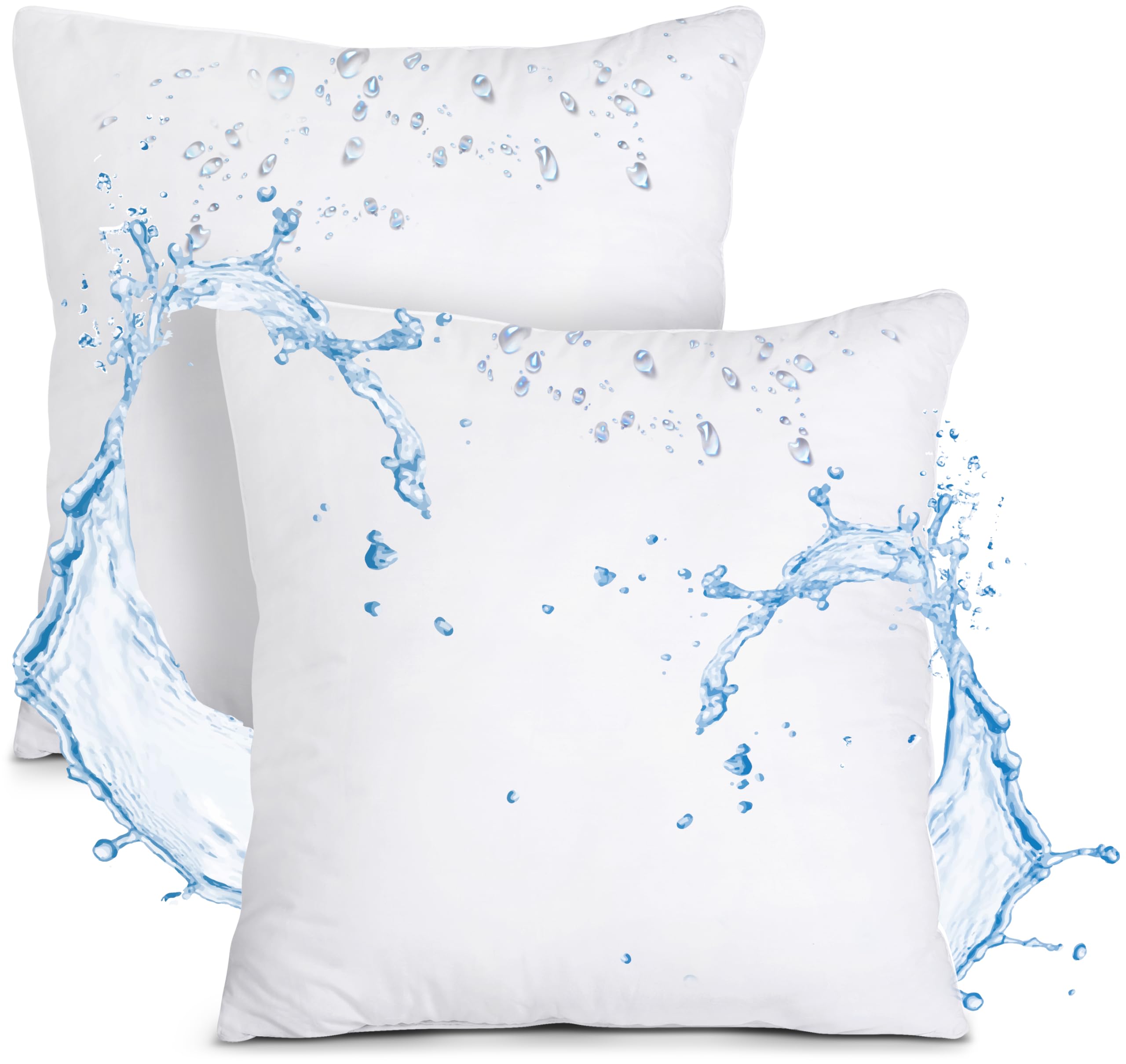 Utopia Bedding water-resistant pillow insert, surface detail shows rugged outdoor-ready design.