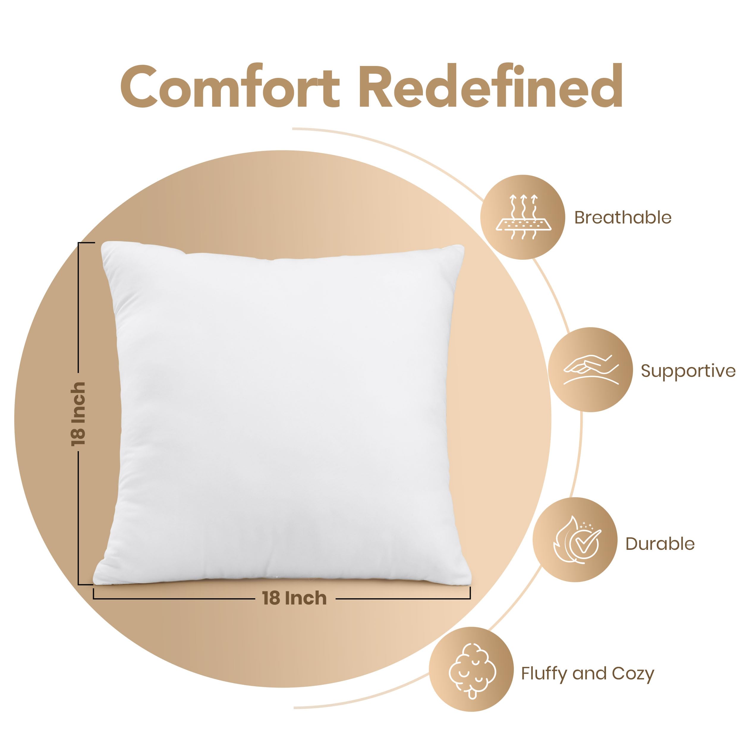 Utopia Bedding water resistant pillow for outdoor use side view on porch