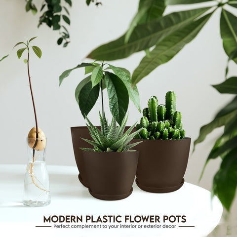 Utopia Home brown planter 4.8 inch perfect for cozy tabletops