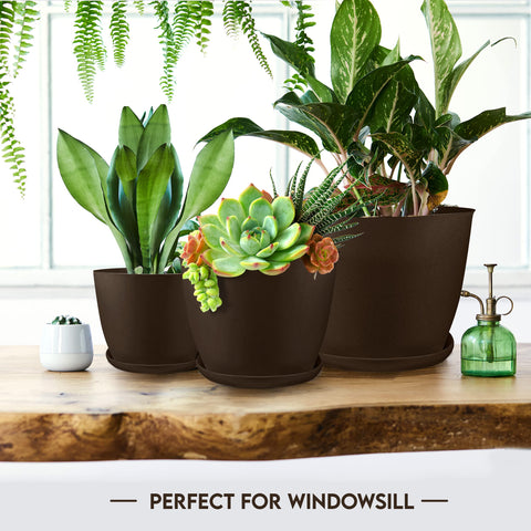 Utopia Home matching saucers for indoor pots protect surfaces
