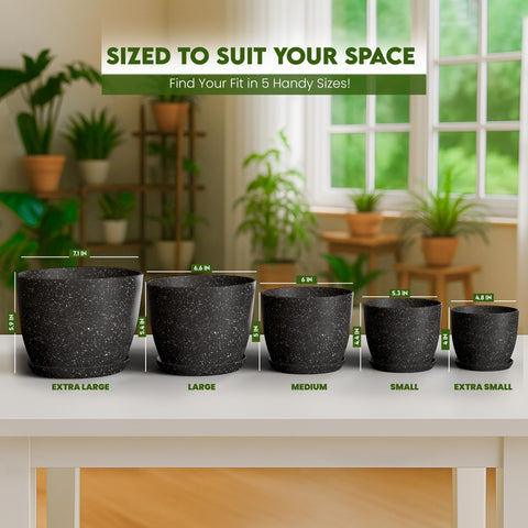 Utopia Home drainage holes with saucer included for clean watering