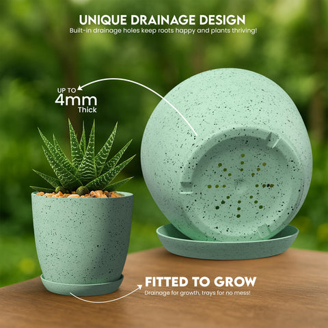 Utopia Home durable lightweight plastic pot for easy portability