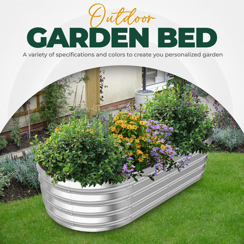 Utopia Home galvanized raised bed for outdoor garden beds, vegetables, and flowers.