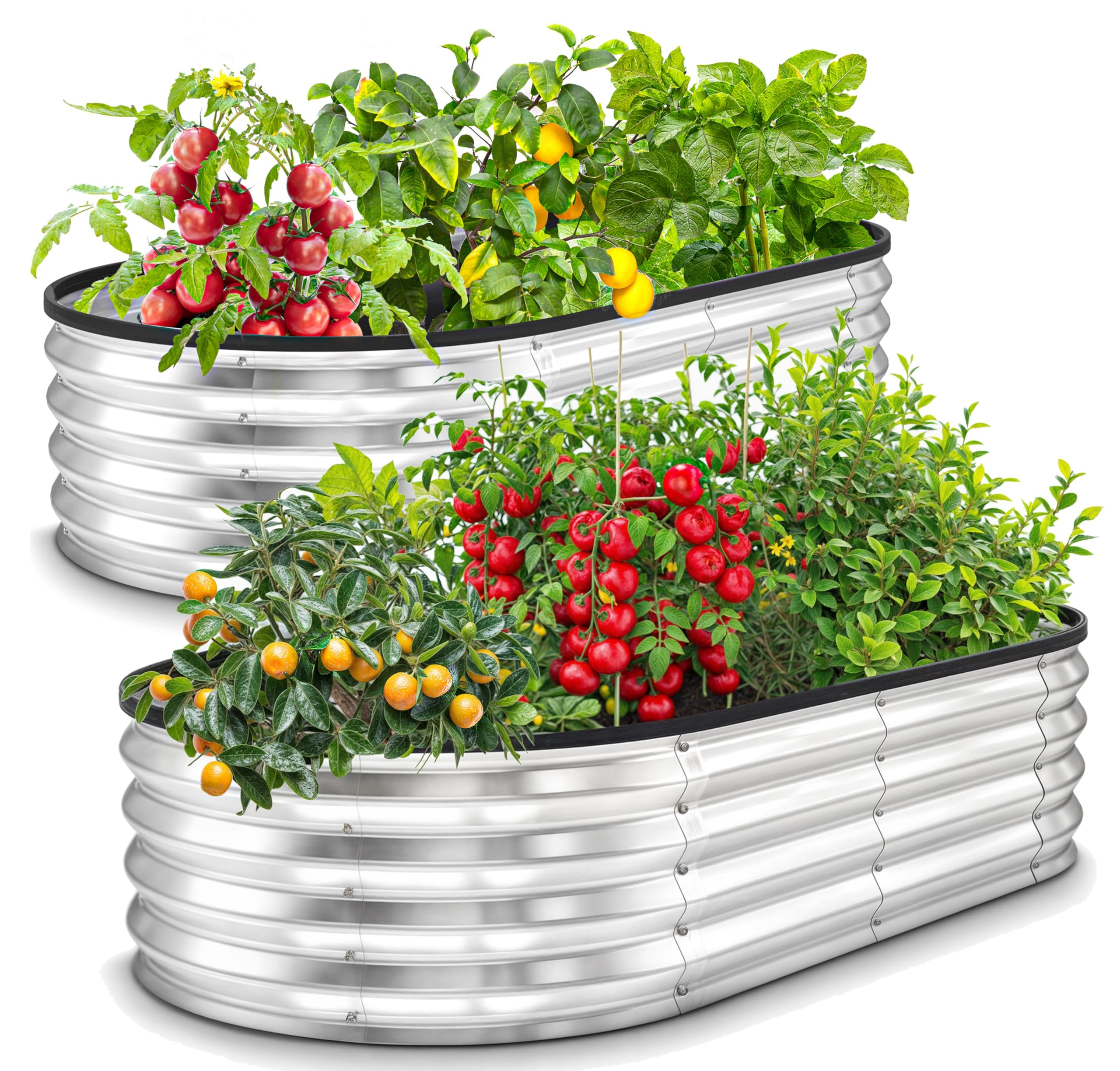 Utopia Home galvanized raised garden bed 4x2-foot assembly for quick setup and versatile outdoor gardening