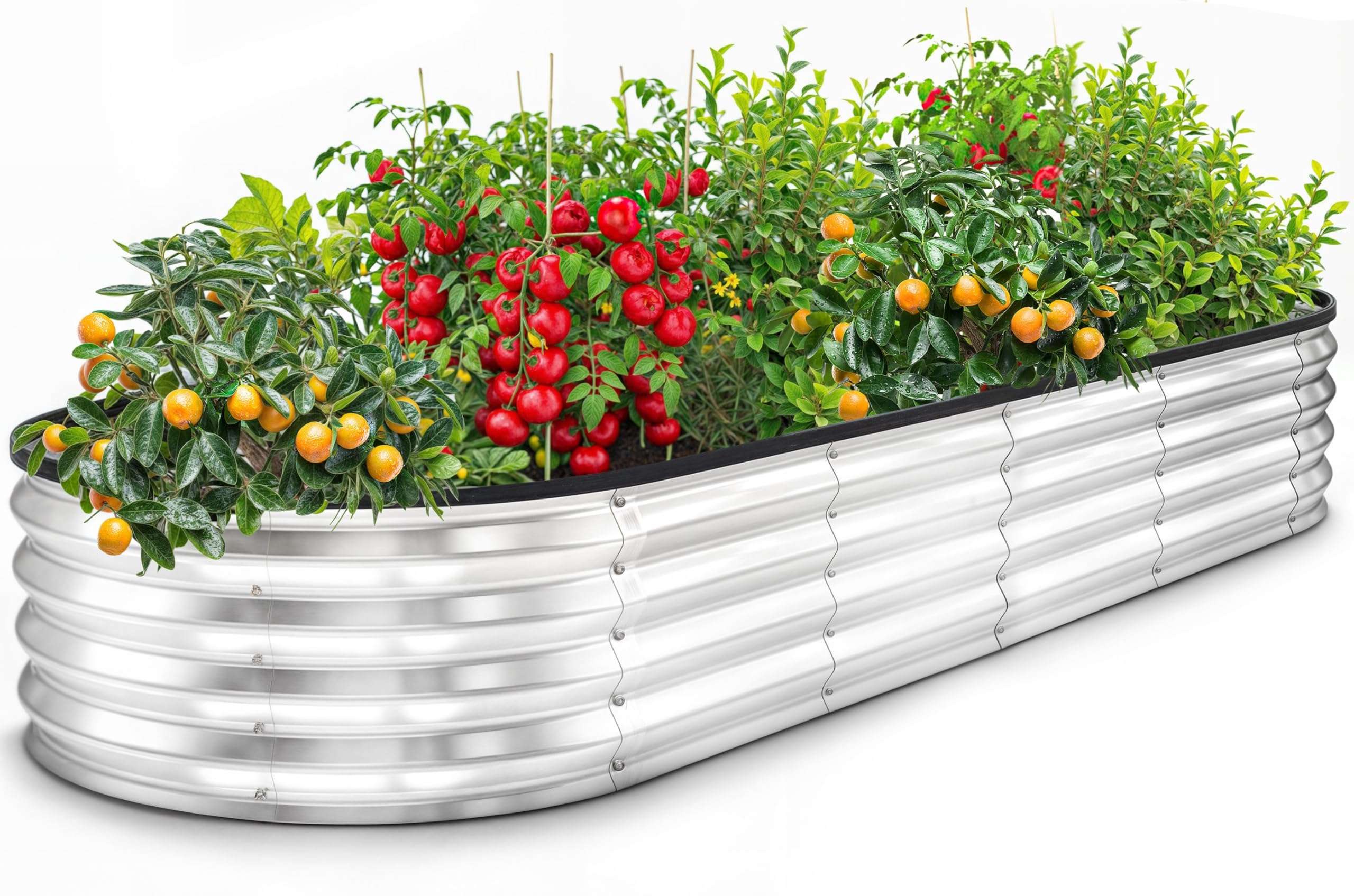 Utopia Home galvanized raised garden bed assembly view for quick outdoor setup