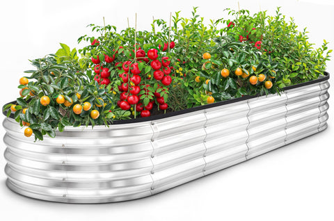 Utopia Home galvanized raised garden bed assembly view for quick outdoor setup