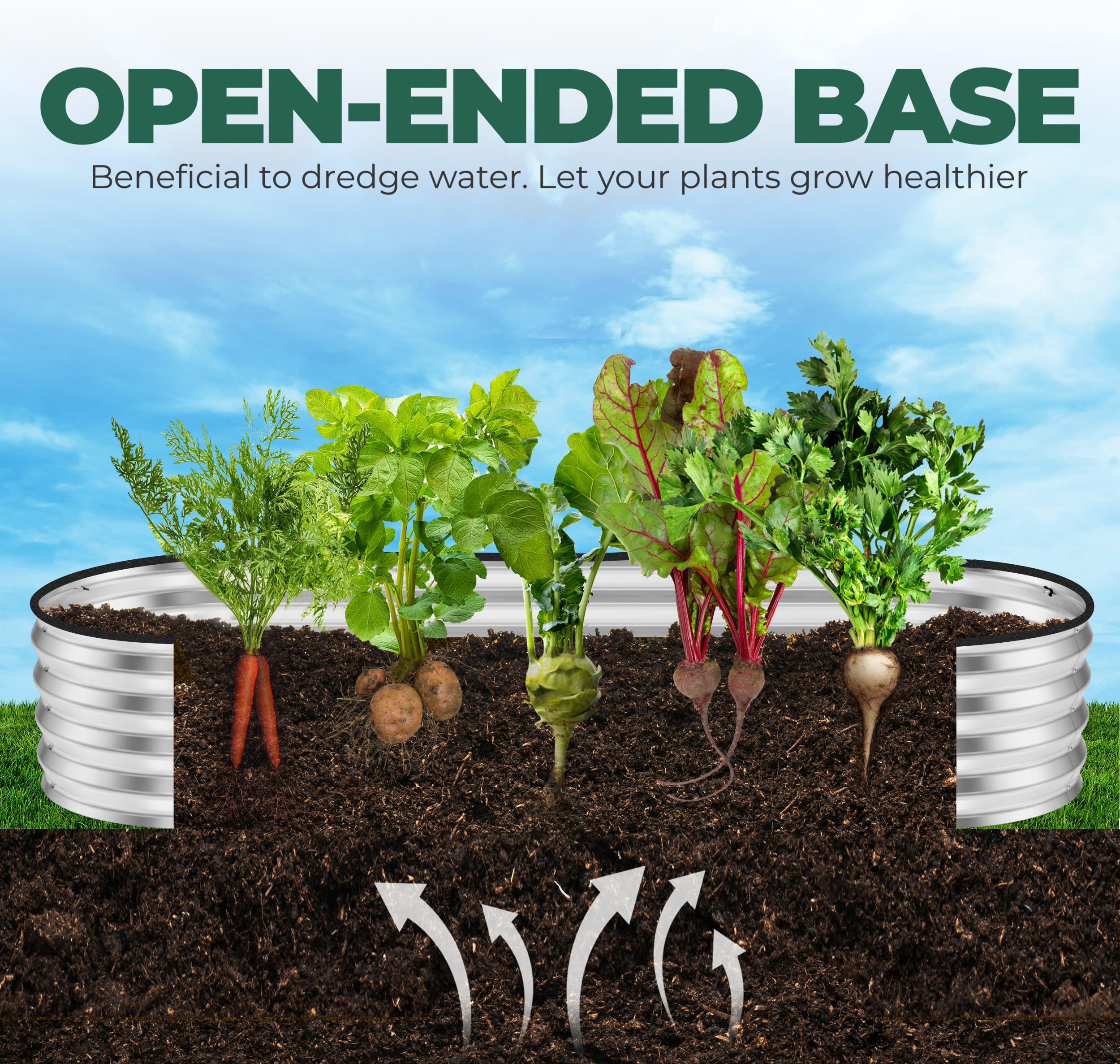 Utopia Home large bed 180 cm x 60 cm x 30 cm for vegetables and herbs