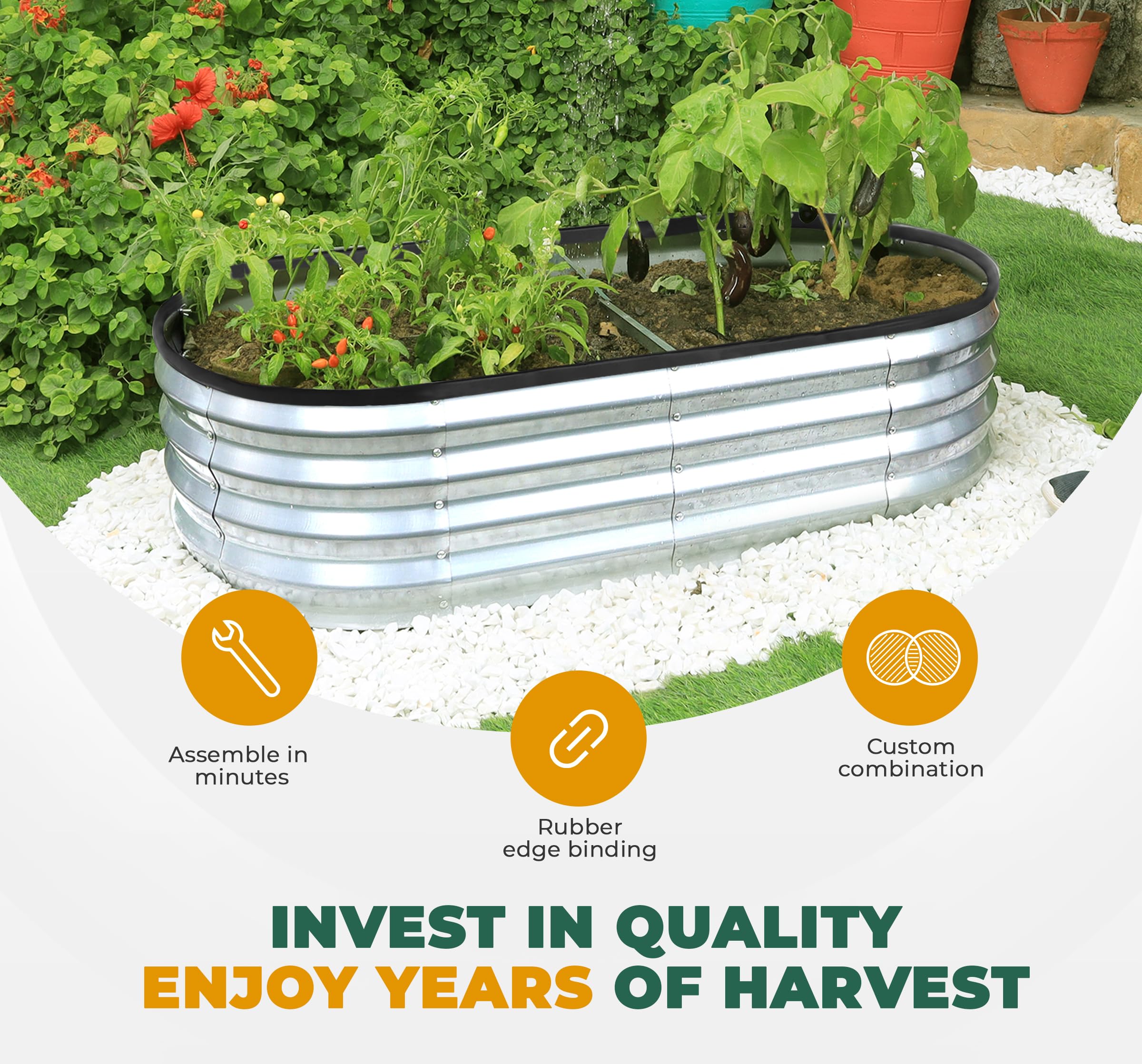 Utopia Home outdoor-ready raised bed with open base supports healthy roots