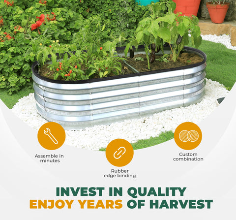 Utopia Home outdoor-ready raised bed with open base supports healthy roots