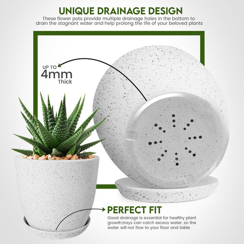 Utopia Home lightweight durable plastic pots for easy moving.