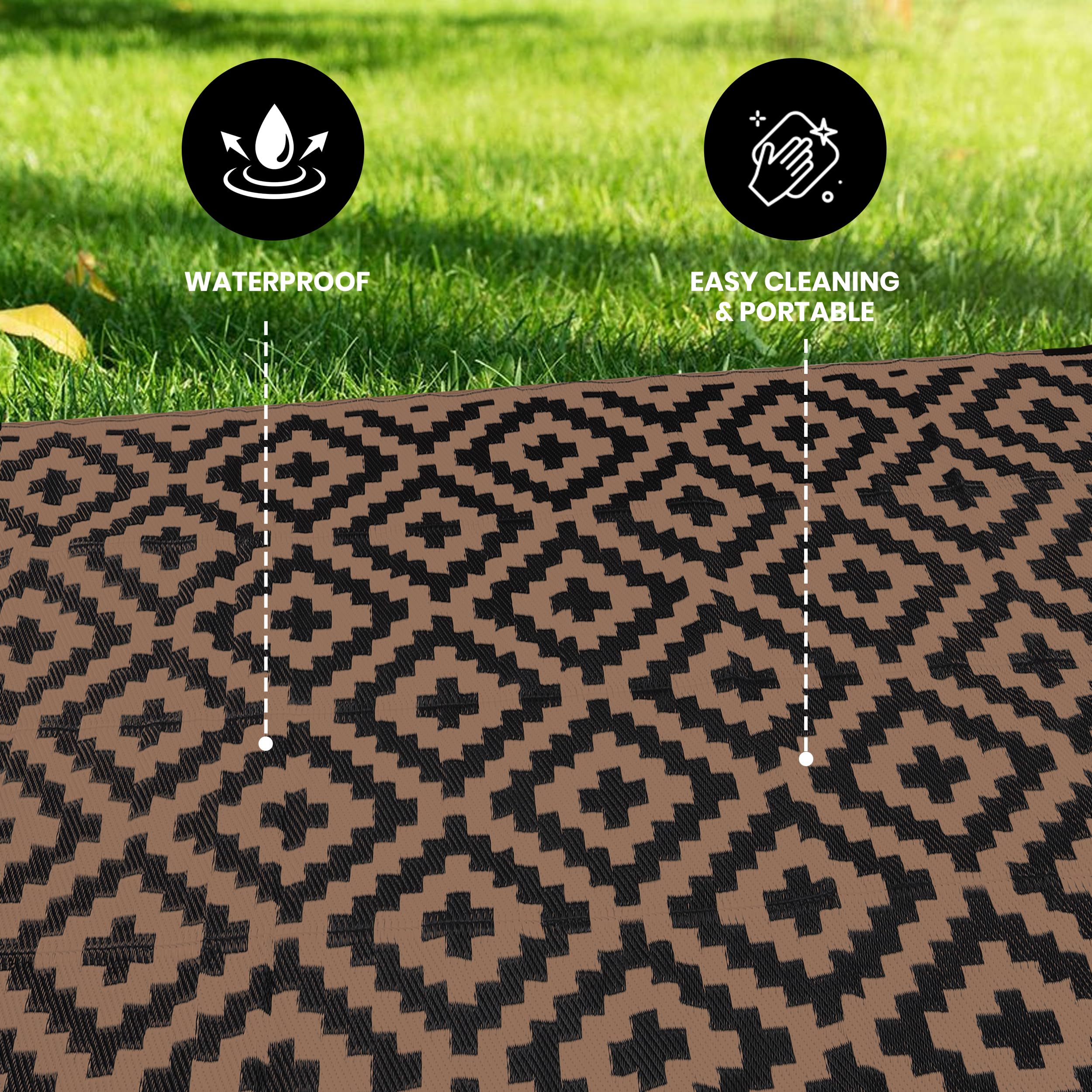 Utopia Home lightweight rug folds easily, ideal for quick setup on balconies.