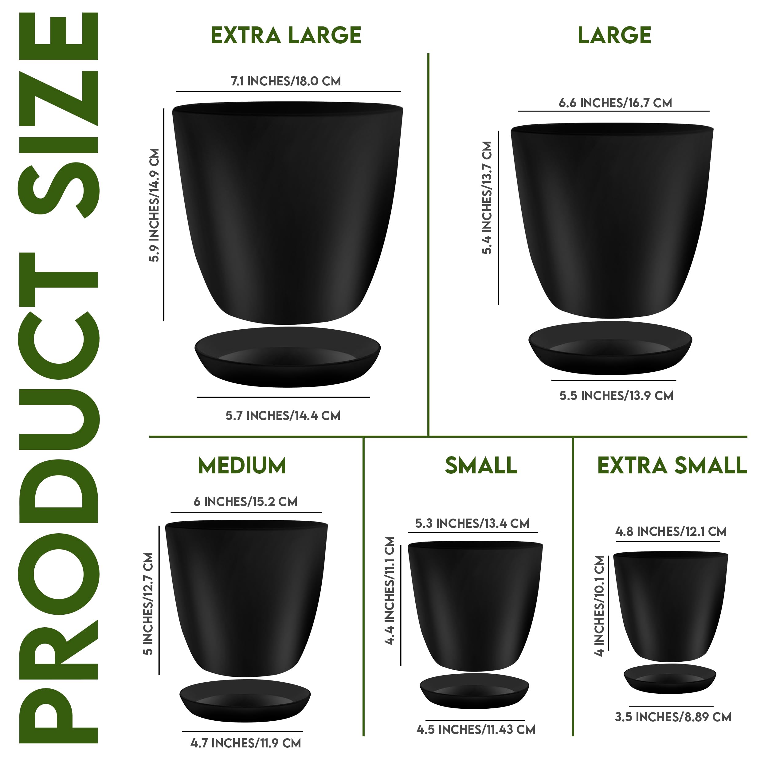Utopia Home 6.6-inch plant pot with drainage for versatile indoor display