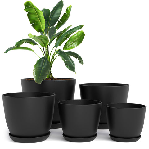 Utopia Home 7-inch plant pot with drainage supports healthy roots