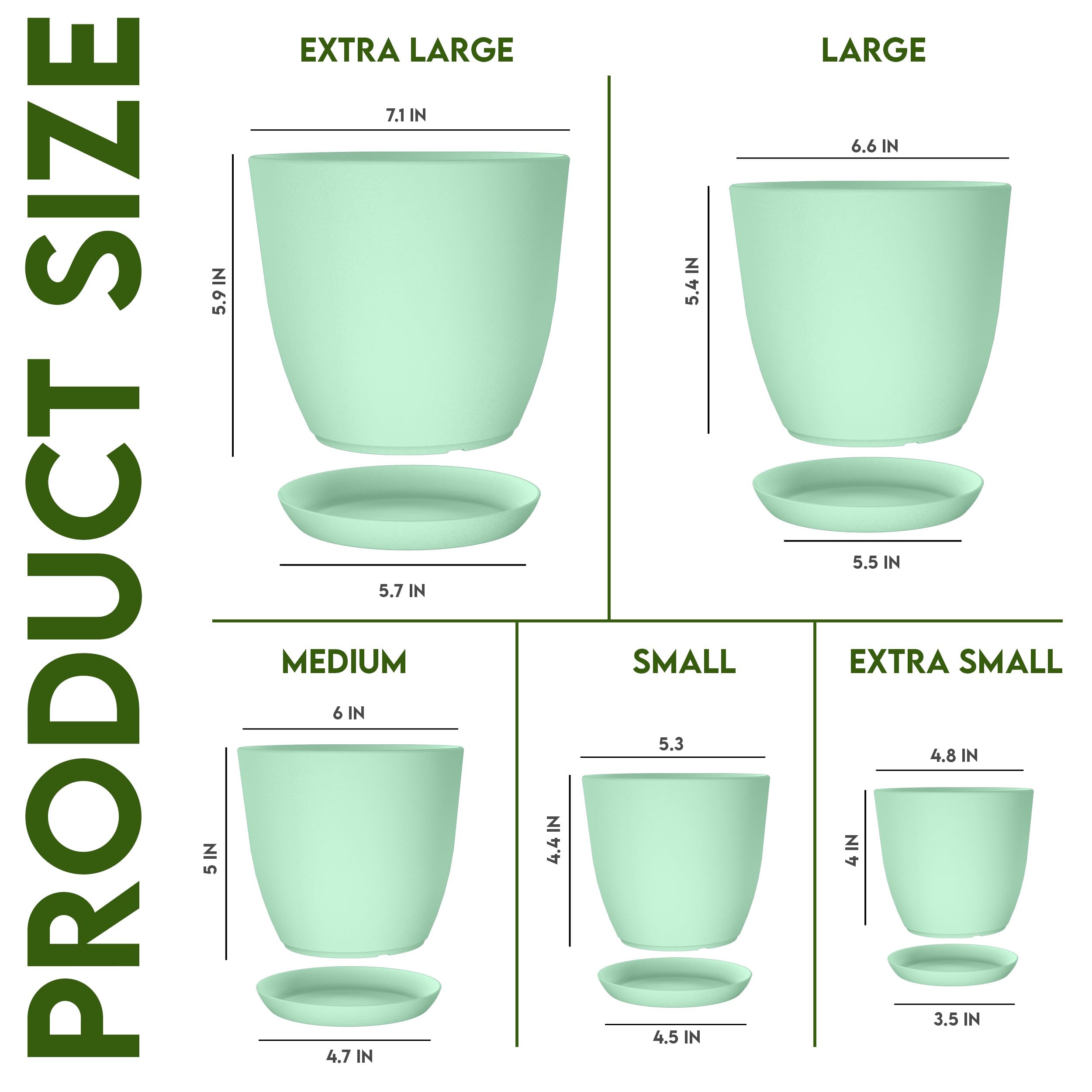 Utopia Home 6.6-inch plant pot with drainage for thriving plants.