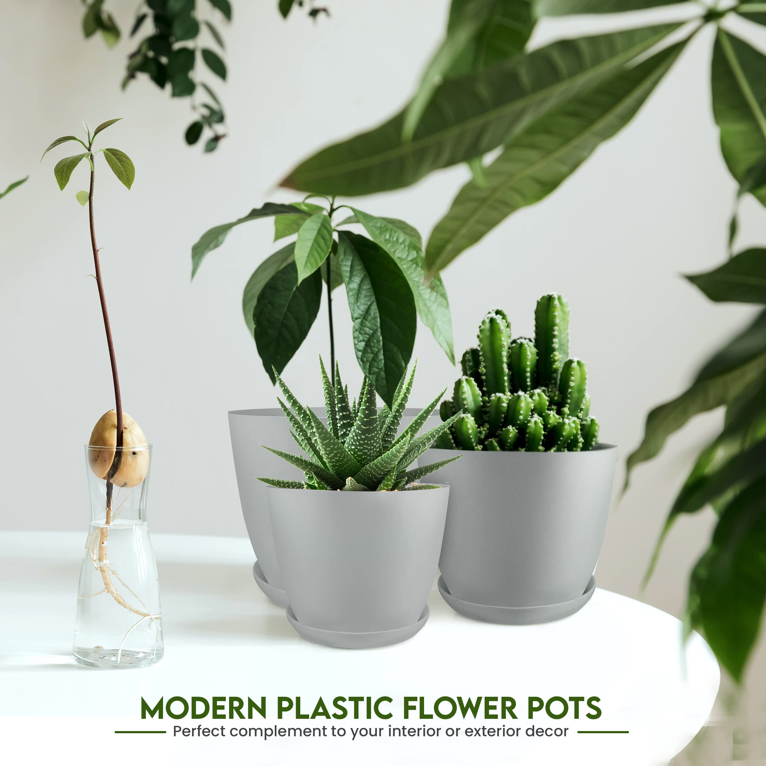 Utopia Home 4.8-inch pot with drainage fits small spaces and micro gardens