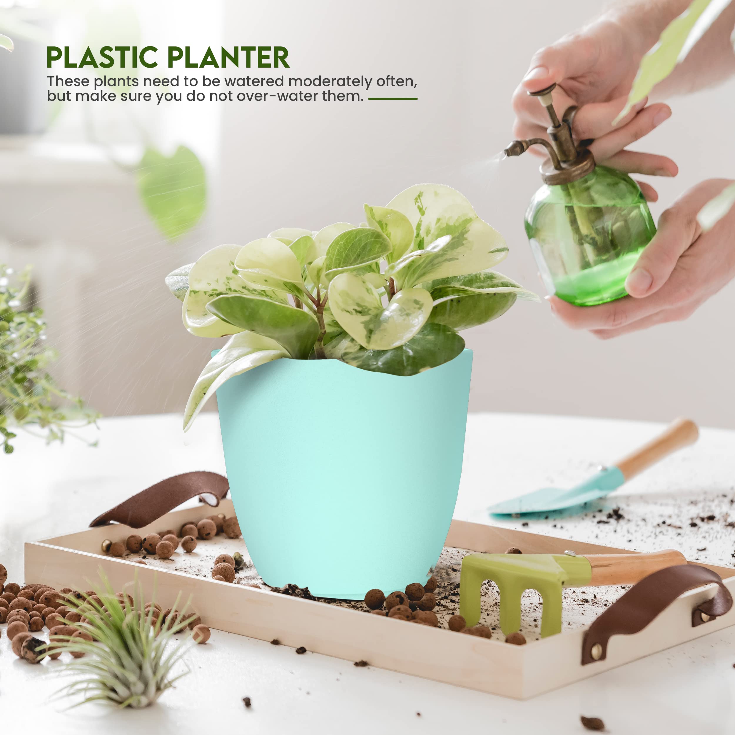 Utopia Home 5.3-inch pot with drainage plug for compact plants