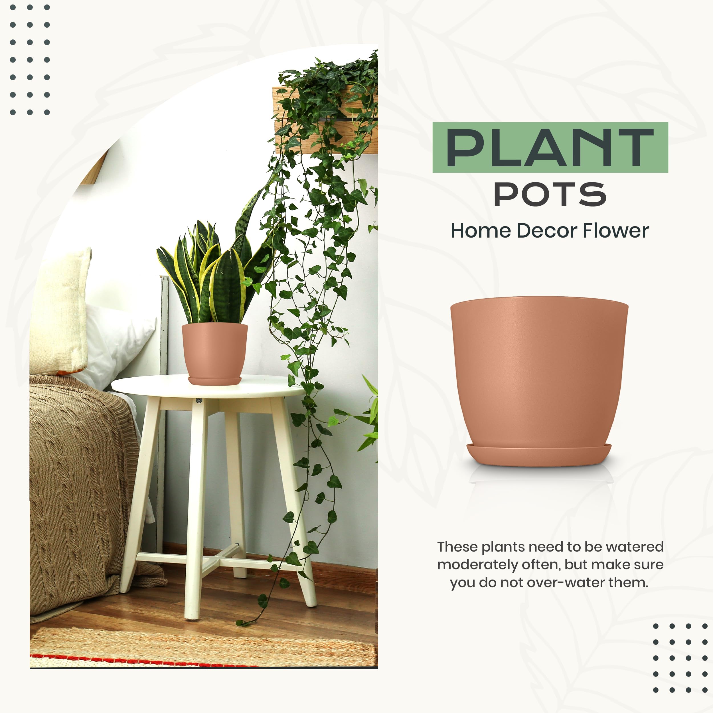 Utopia Home 5.3-inch indoor plant pot with drainage for small succulents