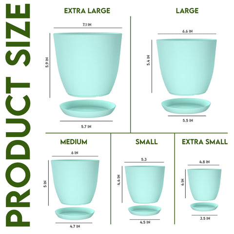 Utopia Home 6.6-inch planter with drainage plugs for moisture control