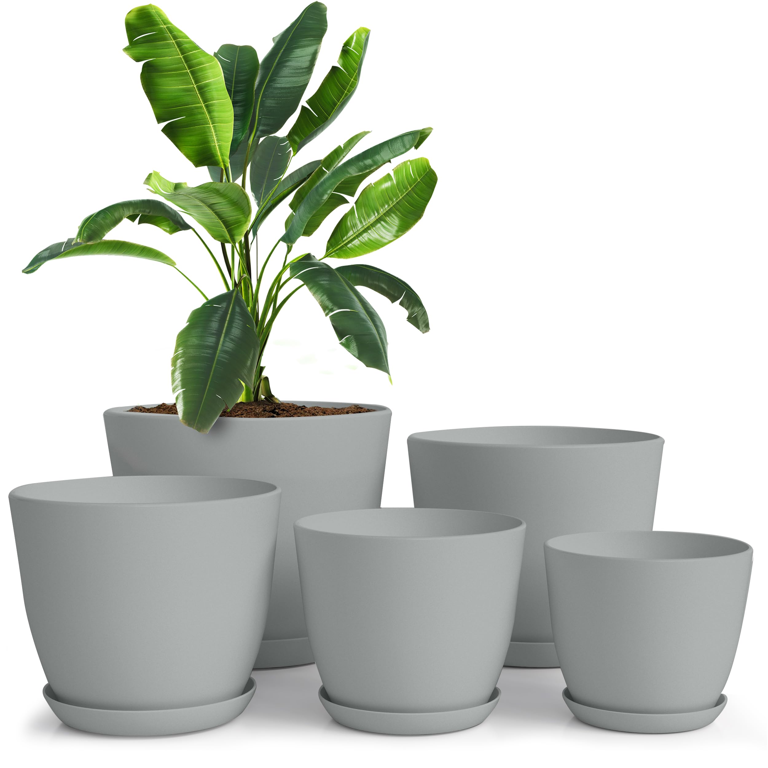 Utopia Home 7-inch indoor plant pot with drainage for healthier roots and neat décor