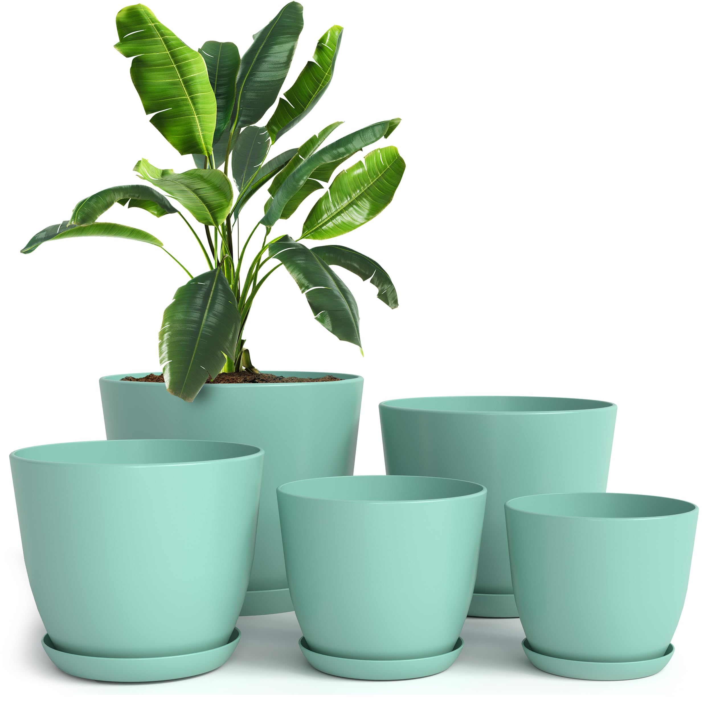 Utopia Home 7-inch plant pot with drainage system for indoor use and root care