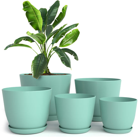 Utopia Home 7-inch plant pot with drainage system for indoor use and root care