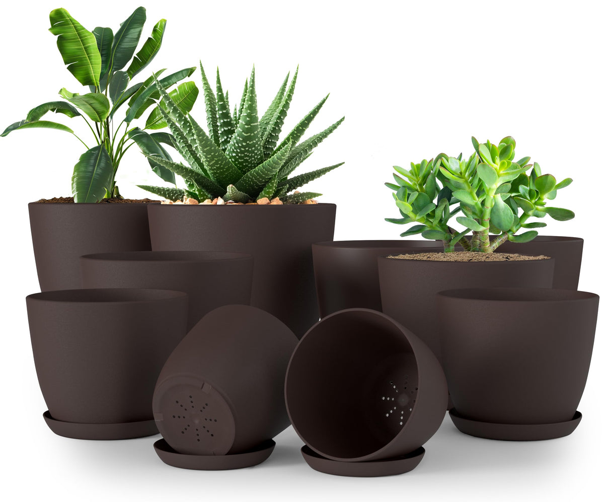 Utopia Home plant pot 7in size with drainage promotes healthy roots for indoor plants