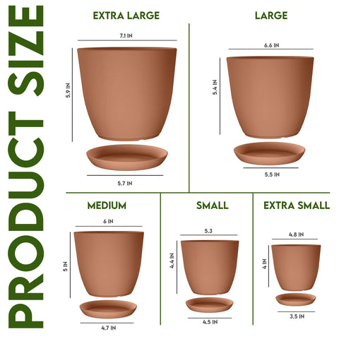 Utopia Home 4.8-inch compact pot for space-saving desks.