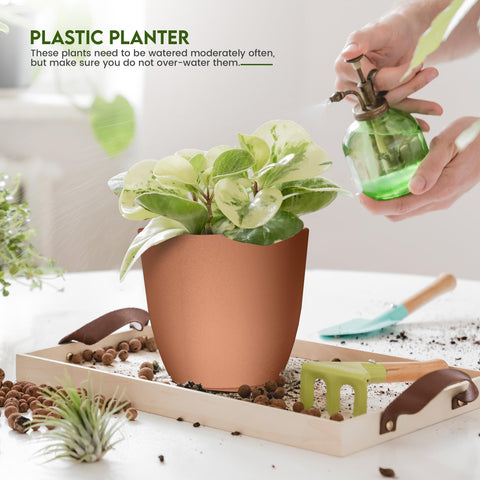 Utopia Home 6-inch pot with durable PP plastic and modern look.