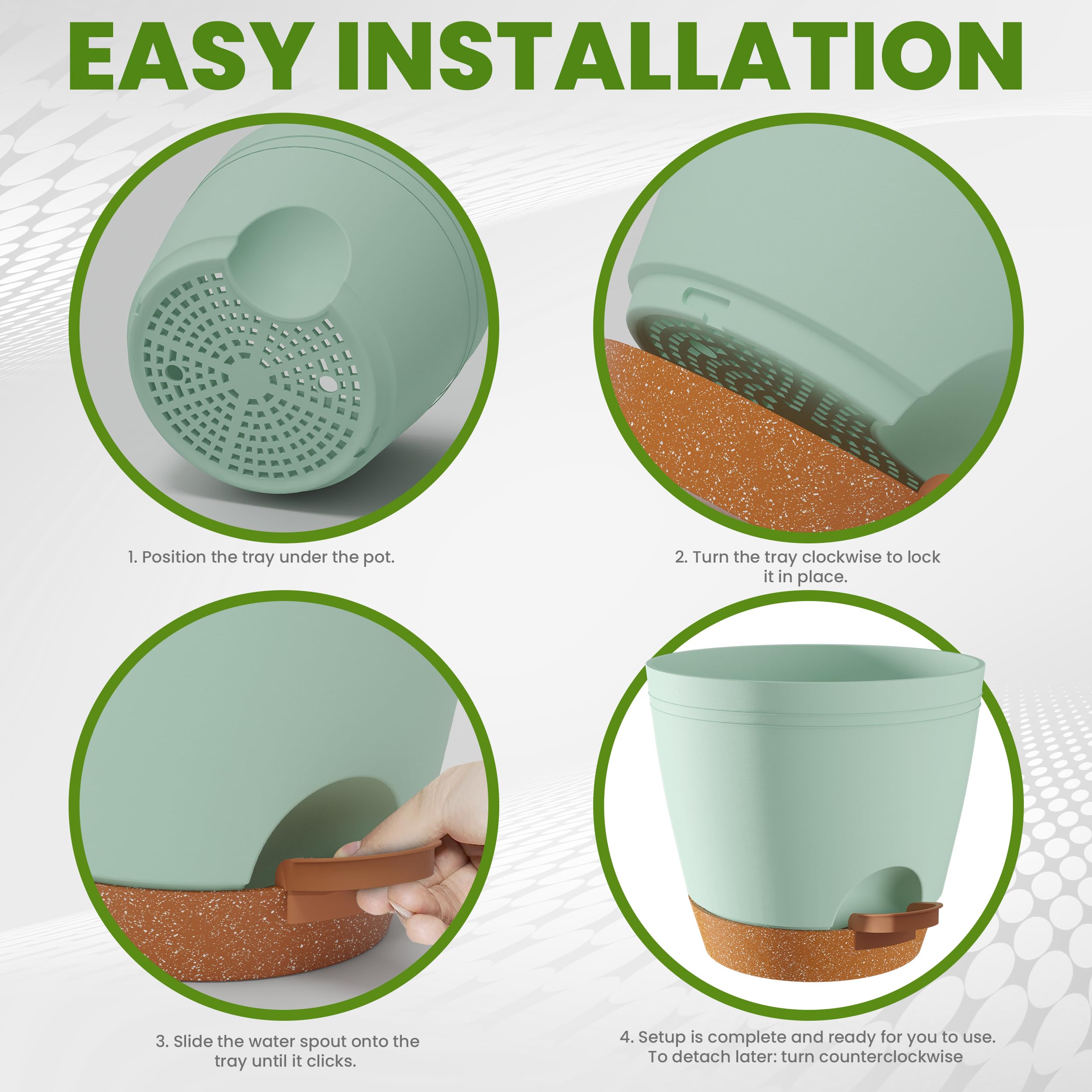 Utopia Home self-watering pot 5.9-inch promotes easy indoor care