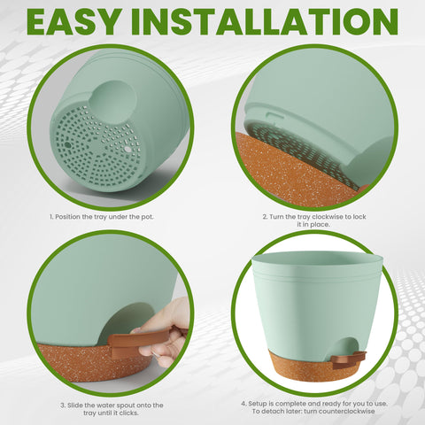 Utopia Home self-watering pot 5.9-inch promotes easy indoor care