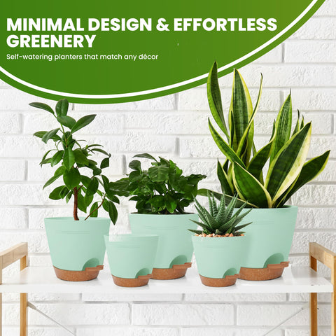 Utopia Home self-watering pot 4-9 inch suited for desks or windowsills