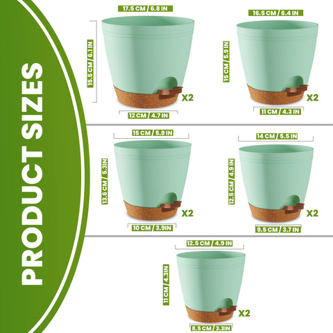 Utopia Home self-watering pot 6-4 inch showing removable reservoir for easy watering