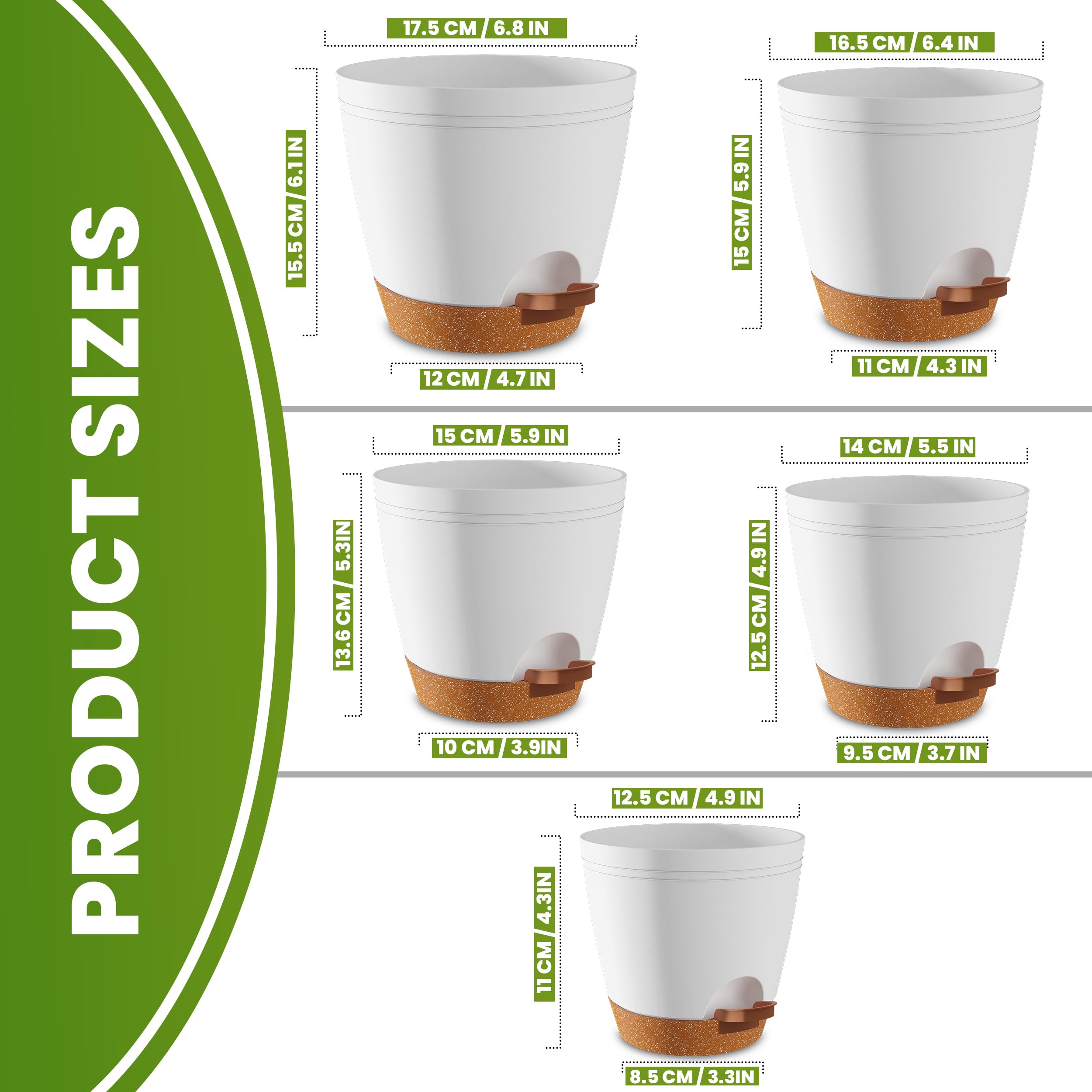 Utopia Home self-watering pot with removable reservoir for steady moisture