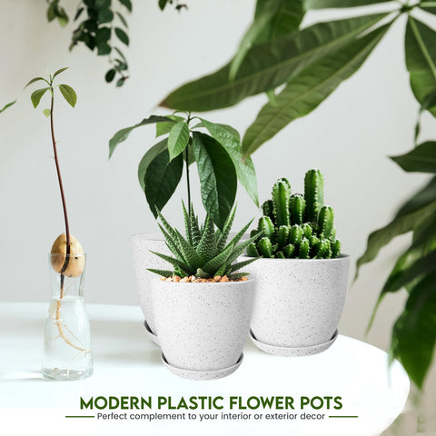 Utopia Home speckled pot packaging and quick rinse for freshness.