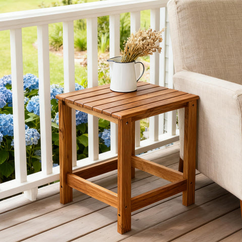 Durable teak surface and thickened legs from Utoplike
