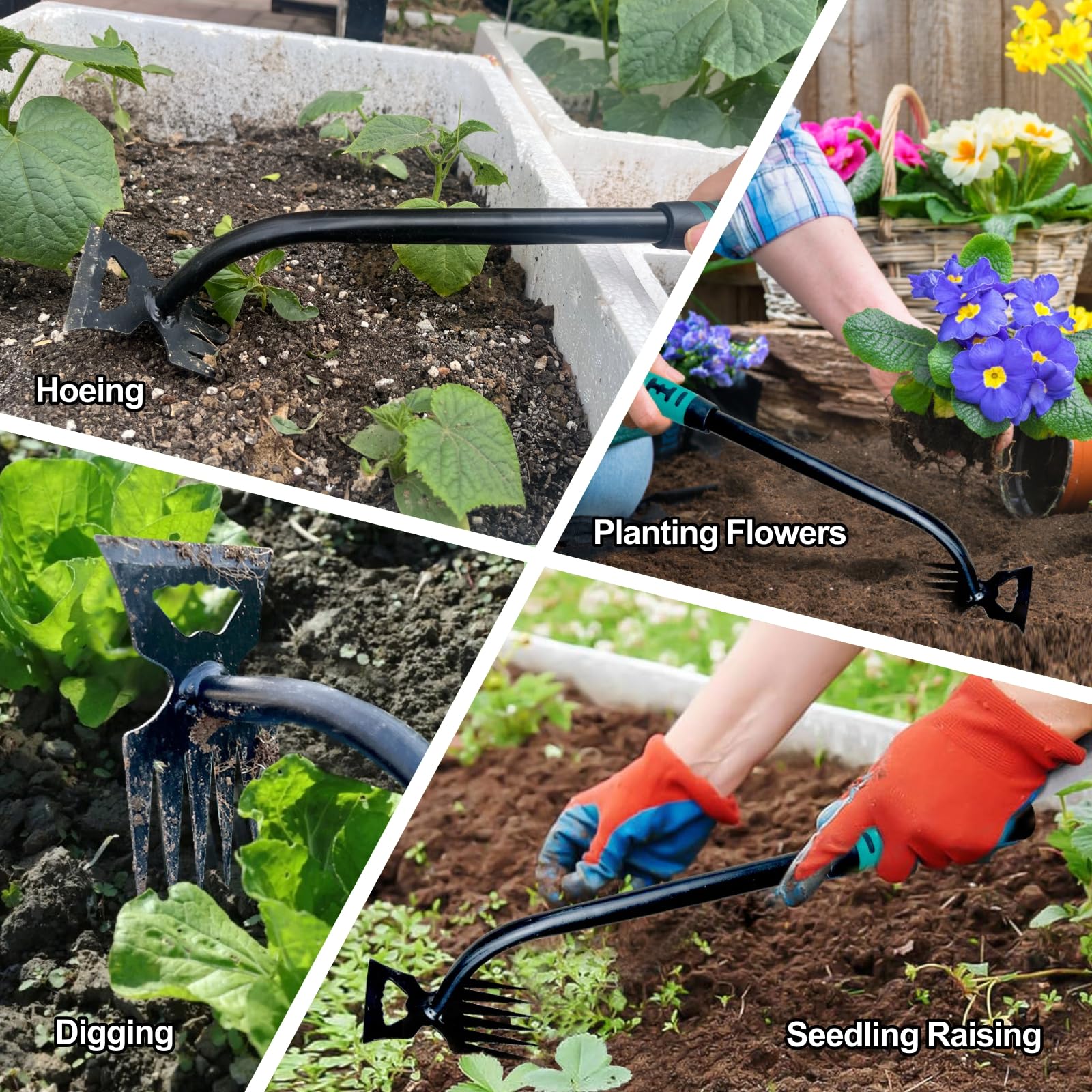 Utosday garden weeding in action shows practical, multi-use tool