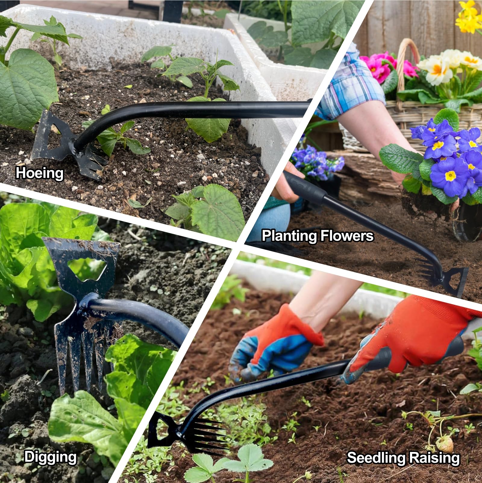 Utosday multi-purpose garden tool for pruning and weeding.