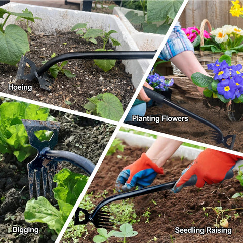 Utosday multi-purpose garden tool for pruning and weeding.