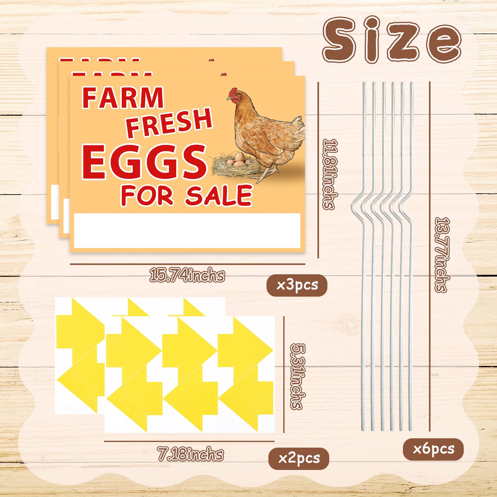UTOUMON bright colors egg sale sign attracts attention at roadside stands.
