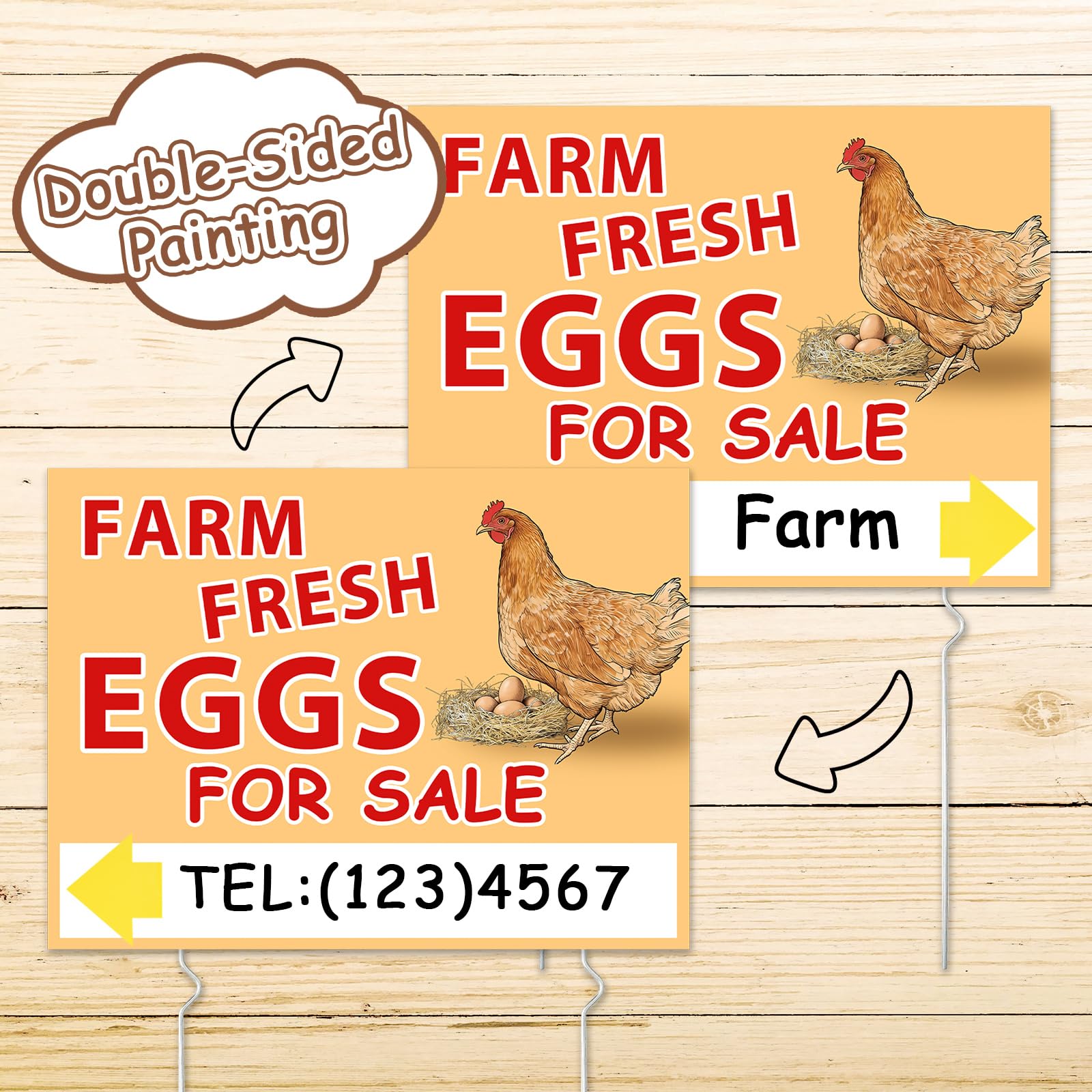 UTOUMON yellow arrow stickers guide customers to your sale point.