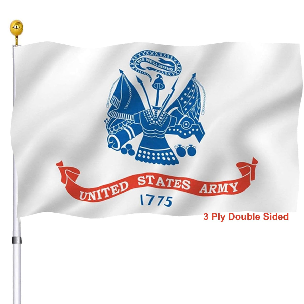 UTSANG Army flag double-sided 3x5 for outdoor display with vivid color.