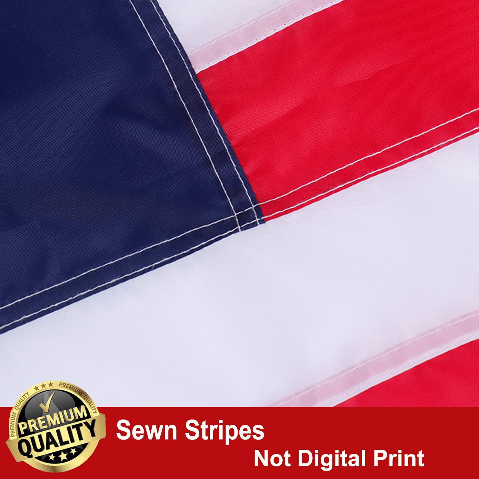 UTSANG heavy-duty 210D fabric flag resists sun fade outdoors.