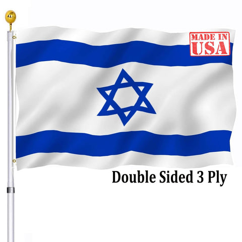 UTSANG Israeli flag 3x5 double-sided on sturdy fabric for outdoor display.