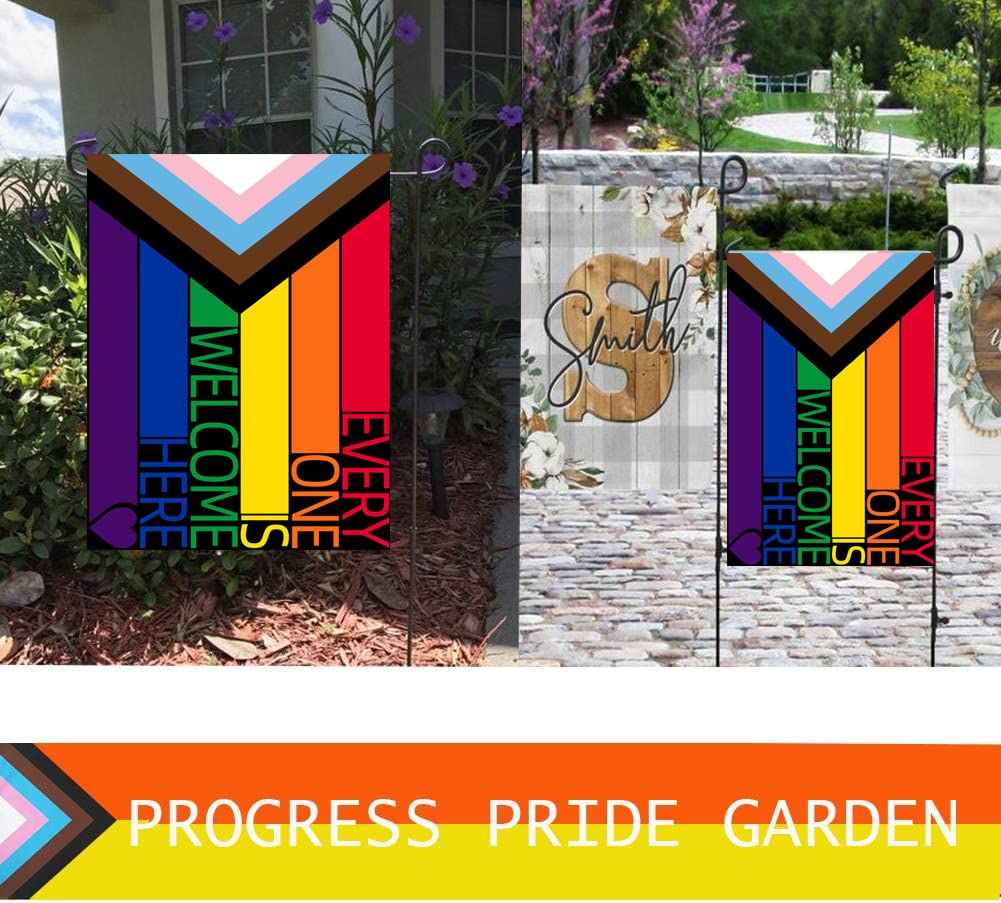 UTSANG Progress Pride flag colorful design adds curb appeal to outdoor spaces.