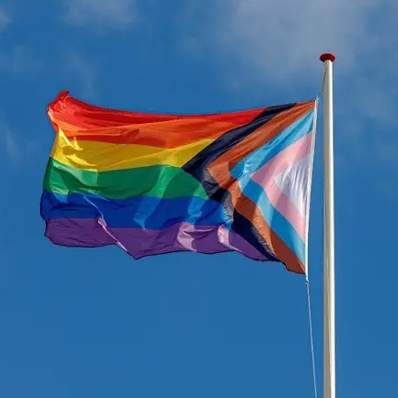 UTSANG Progress Pride flag ideal for dorm walls, offices, or parties.