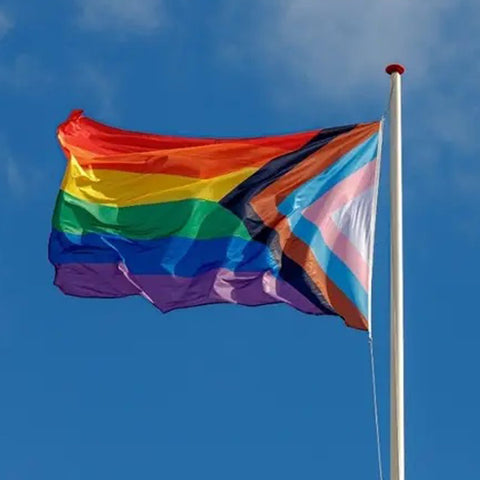 UTSANG Progress Pride flag ideal for dorm walls, offices, or parties.