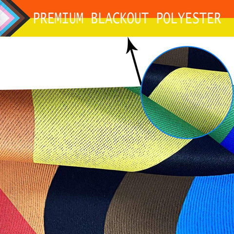 UTSANG Progress Pride flag dye-sub printing for rich, lasting hues.
