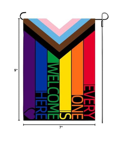 UTSANG Progress Pride flag garden display ready for porch or mailbox.