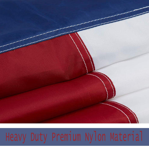 UTSANG four-row stitching strengthens the flag hem for reliable use