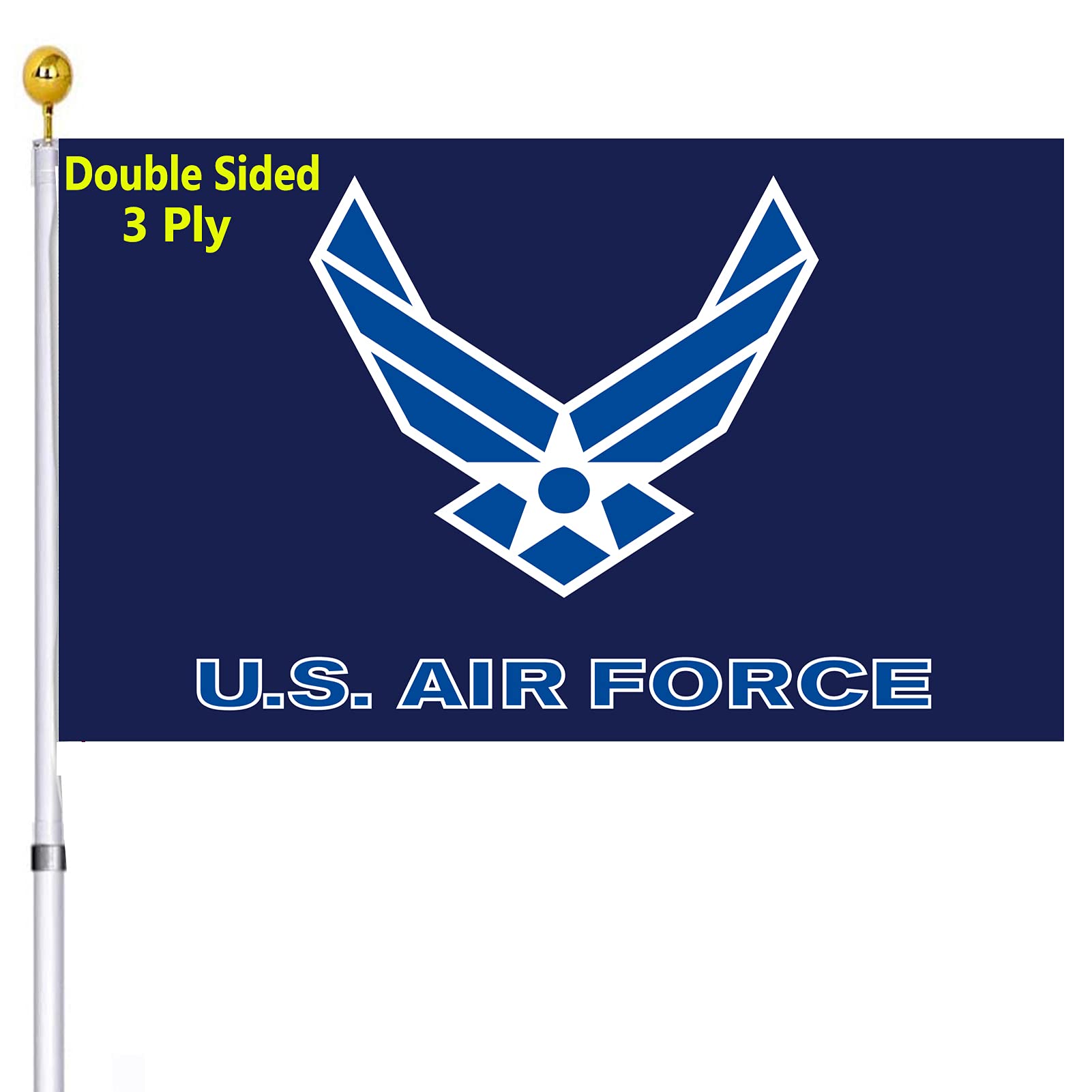UTSANG US Air Force Wings flag double sided 3x5 for outdoor display
